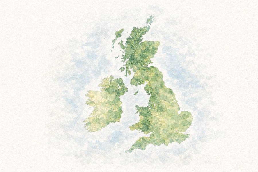 UK and Ireland coverage area